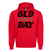 Red National Old Stuff Day Funny Gift Zipper Hoodie - Bettercallsaul