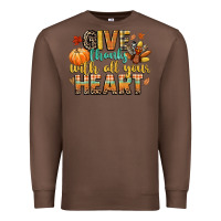 Chestnut give thanks with all your heart Premium Sweatshirt - CowGirlArtShop
