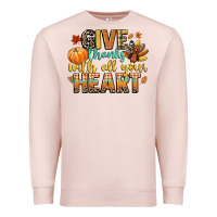 Pale Pink give thanks with all your heart Premium Sweatshirt - CowGirlArtShop