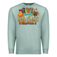 Seafoam give thanks with all your heart Premium Sweatshirt - CowGirlArtShop