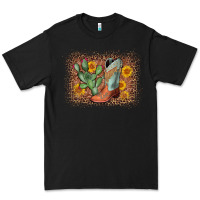 Black cowboy boots cactus leopard Premium Tee - AdoDesignShop