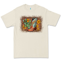 Bone cowboy boots cactus leopard Premium Tee - AdoDesignShop