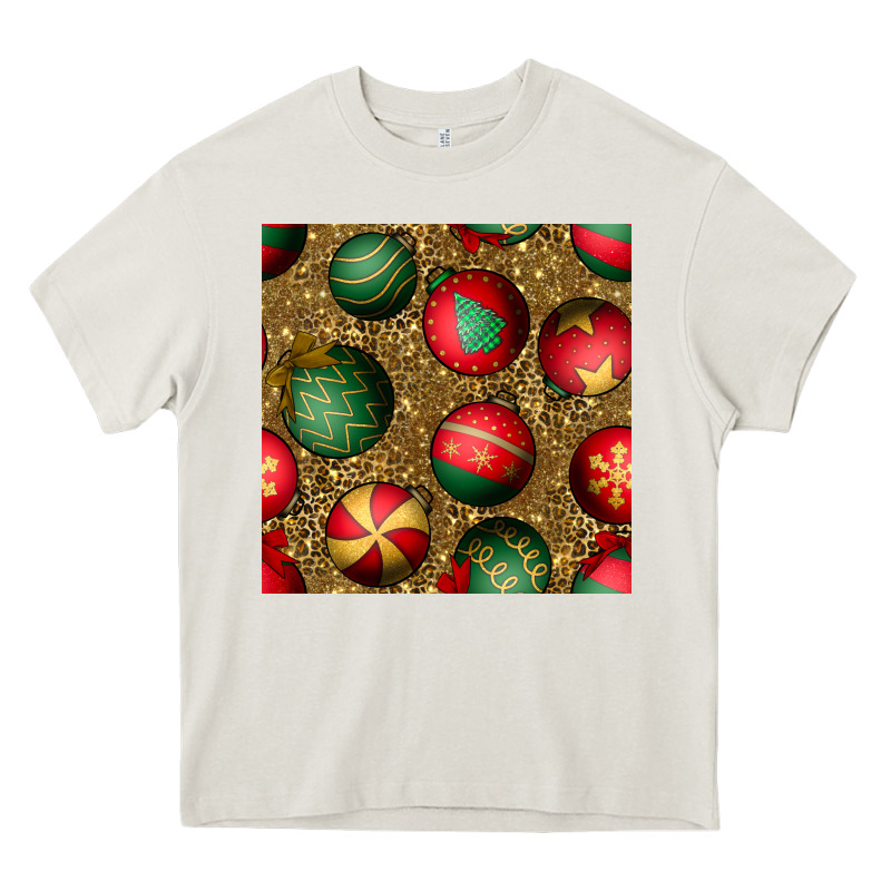 Christmas Ornaments And Leopard Seamless Pattern Heavy Core Tee by BundleAndBundleShop | Teevron