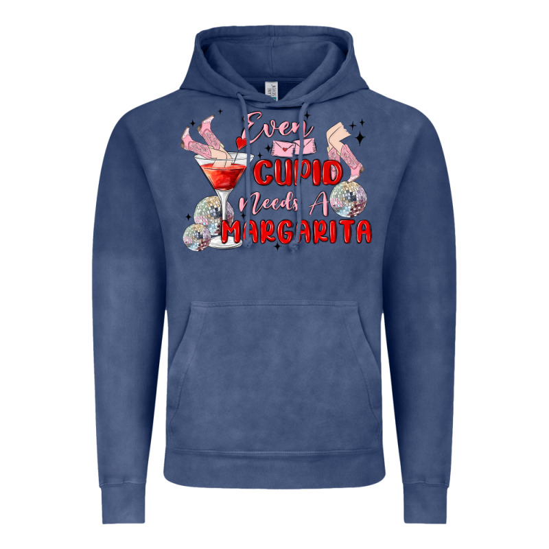 Even Cupid Need A Margarita Vintage Hoodie by MaliasSmallBusiness | Teevron