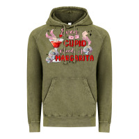 Vintage Olive even cupid need a margarita Vintage Hoodie - MaliasSmallBusiness