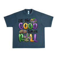 Midnight Navy let the good times roll Urban Heavy Tee - MaliasSmallBusiness