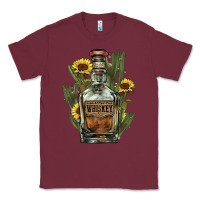 Burgundy western whiskey bottle Classic Tee - NancyCooperArtShop