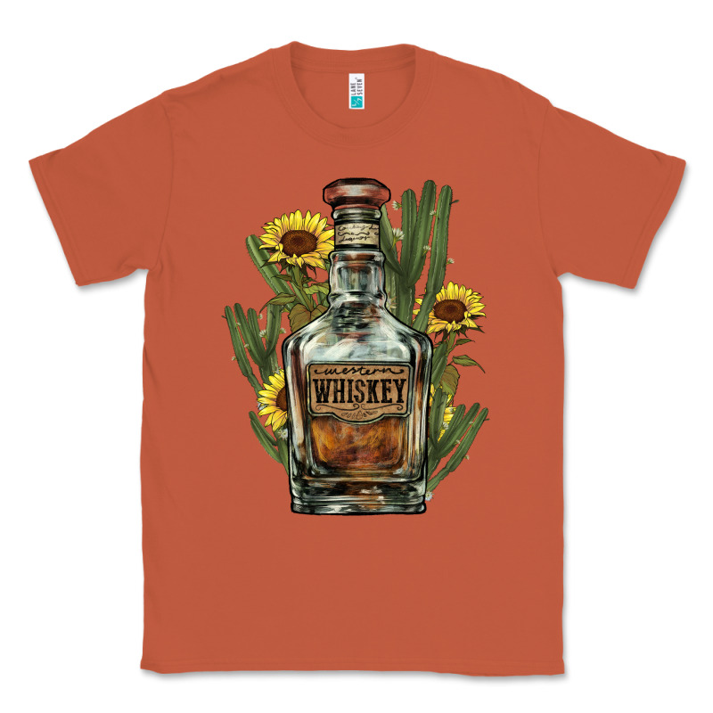 Western Whiskey Bottle Classic Tee by NancyCooperArtShop | Teevron