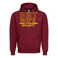 Burgundy BEST WIFE IN THE GALAXY Zipper Hoodie - Bettercallsaul
