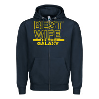 Navy BEST WIFE IN THE GALAXY Zipper Hoodie - Bettercallsaul