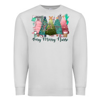 Dove Grey verry merry nurse Premium Sweatshirt - CowGirlArtShop