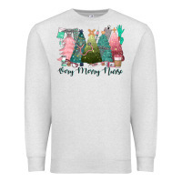 Oatmeal Heather verry merry nurse Premium Sweatshirt - CowGirlArtShop