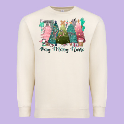 Verry Merry Nurse Premium Sweatshirt Designed By Cowgirlartshop