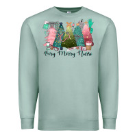 Seafoam verry merry nurse Premium Sweatshirt - CowGirlArtShop
