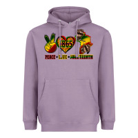 Lavender peace love juneteenth Heavyweight Hoodie - CowGirlArtShop