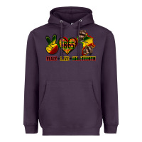 Plum peace love juneteenth Heavyweight Hoodie - CowGirlArtShop