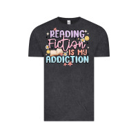 Vintage Black reading fiction is my addiction Vintage Tee - MaliasSmallBusiness