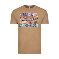 Vintage Coffee reading fiction is my addiction Vintage Tee - MaliasSmallBusiness
