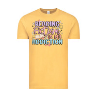 Vintage Mustard reading fiction is my addiction Vintage Tee - MaliasSmallBusiness