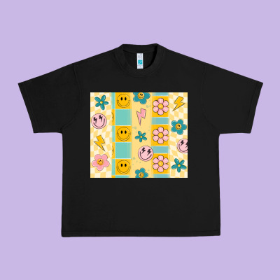 Retro Daisy Urban Heavy Tee Designed By Maliassmallbusiness