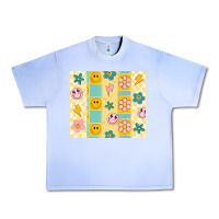 Grape Ice retro daisy Urban Heavy Tee - MaliasSmallBusiness