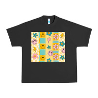 Pigment Black retro daisy Urban Heavy Tee - MaliasSmallBusiness