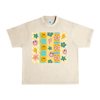 Sandshell retro daisy Urban Heavy Tee - MaliasSmallBusiness