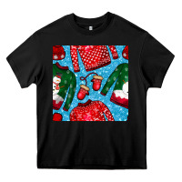 Black christmas clothes seamless pattern Heavy Core Tee - BundleAndBundleShop