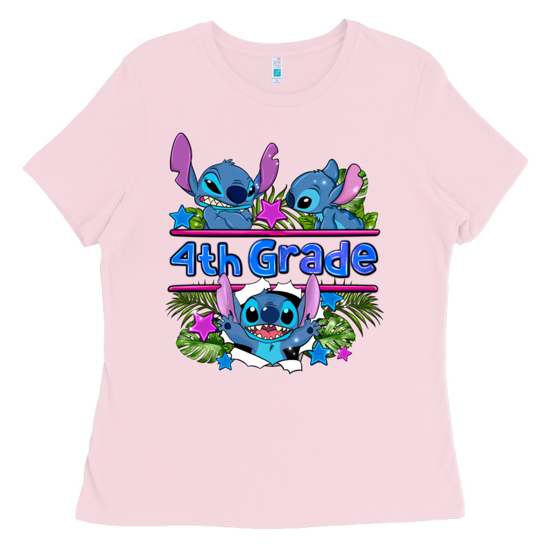 Preview Flower Stitch 4 Th Grade Ladies Tee by AdoDesignShop | Teevron