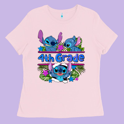Preview Flower Stitch 4 Th Grade Ladies Tee Designed By Adodesignshop