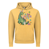 Vintage Mustard bunny saurus rex Vintage Hoodie - MaliasSmallBusiness