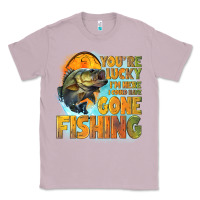Lilac youre lucky im here i could have gone fishing Classic Tee - NancyCooperArtShop