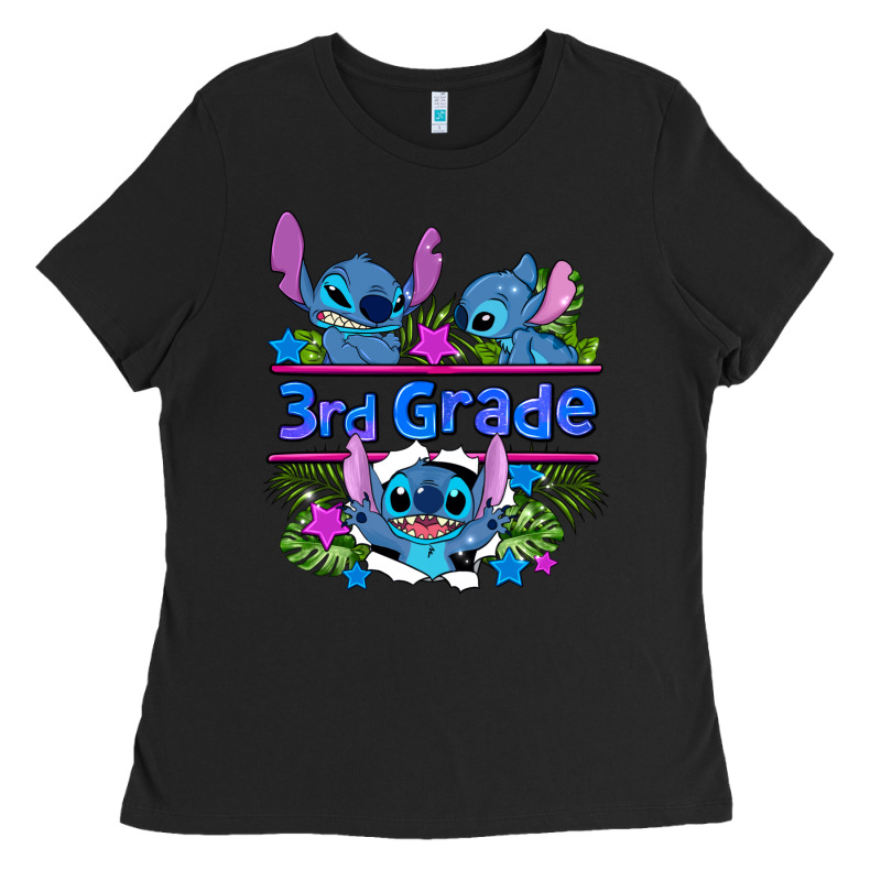 Preview Flower Stitch 3rd Grade Ladies Tee by AdoDesignShop | Teevron