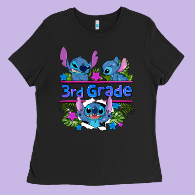 Preview Flower Stitch 3rd Grade Ladies Tee Designed By Adodesignshop