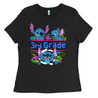 Black preview flower stitch 3rd grade Ladies Tee - AdoDesignShop