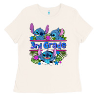 Bone preview flower stitch 3rd grade Ladies Tee - AdoDesignShop