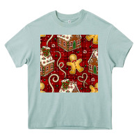 Arona christmas gingerbread cookie house seamless pattern Heavy Core Tee - BundleAndBundleShop