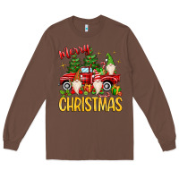 Chestnut merry christmas gnomes truck Long Sleeve Tee - MaliasSmallBusiness