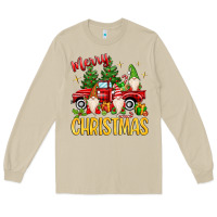 Mushroom merry christmas gnomes truck Long Sleeve Tee - MaliasSmallBusiness