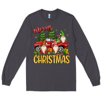Smoke merry christmas gnomes truck Long Sleeve Tee - MaliasSmallBusiness