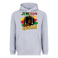 Heather Grey juneteenth queen black woman afro queen Heavyweight Hoodie - CowGirlArtShop