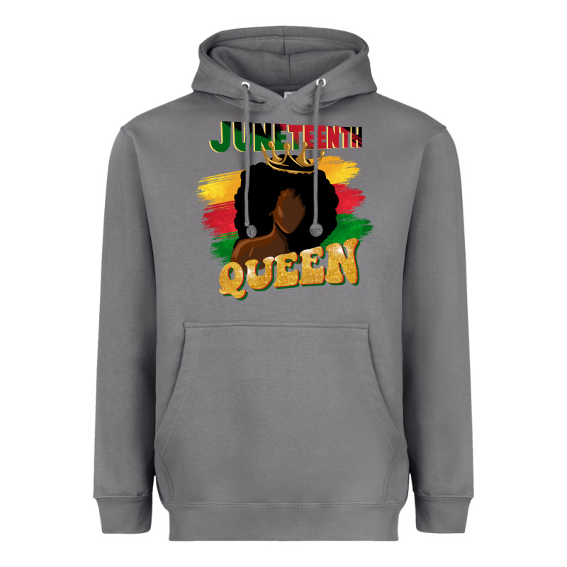 Juneteenth Queen Black Woman Afro Queen Heavyweight Hoodie by CowGirlArtShop | Teevron