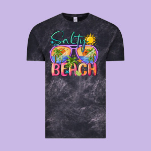 Salty Beach Vintage Tee Designed By Maliassmallbusiness