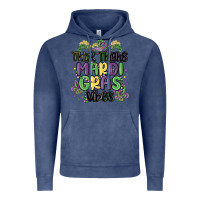 Vintage Denim thick thighs mardi gras vibes Vintage Hoodie - MaliasSmallBusiness