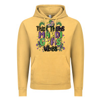 Thick Thighs Mardi Gras Vibes Vintage Hoodie | Teevron