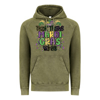Vintage Olive thick thighs mardi gras vibes Vintage Hoodie - MaliasSmallBusiness