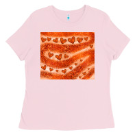 Bubblegum Pink orange glitter heart Ladies Tee - JahusDesignShop