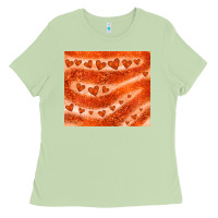 Matcha orange glitter heart Ladies Tee - JahusDesignShop
