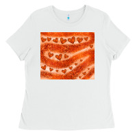 White orange glitter heart Ladies Tee - JahusDesignShop