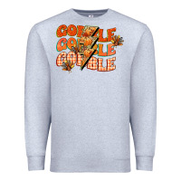 Heather Grey gobble gobble gobble Premium Sweatshirt - CowGirlArtShop